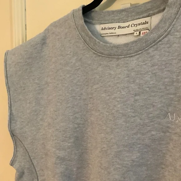 Grey Advisory Board Crystals Sleeveless Sweatshirt L NWOT - Picture 2 of 4